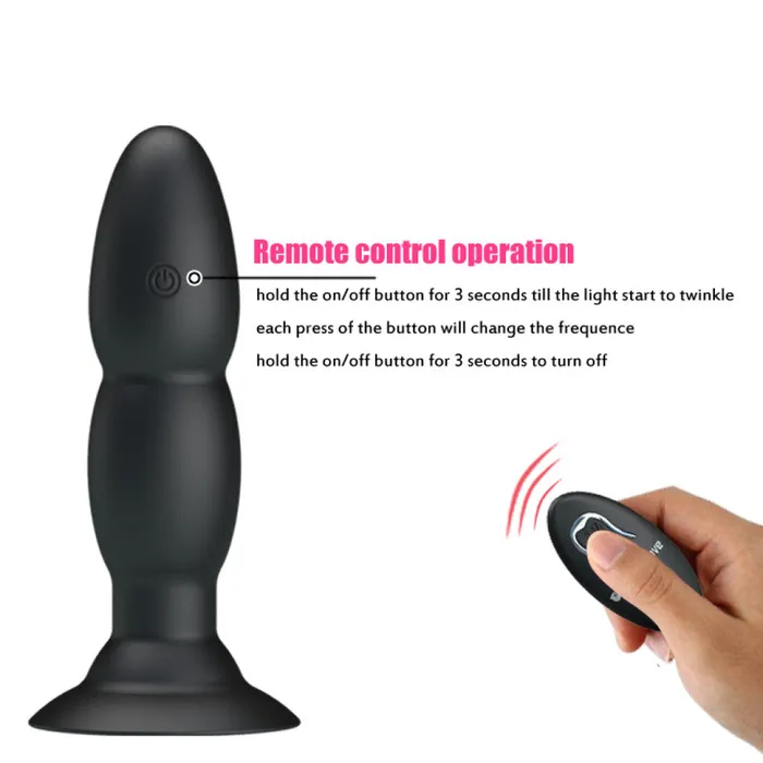 Powerful rechargeable anal butt plug with rotating beads Pretty Love Pretty Love Anal