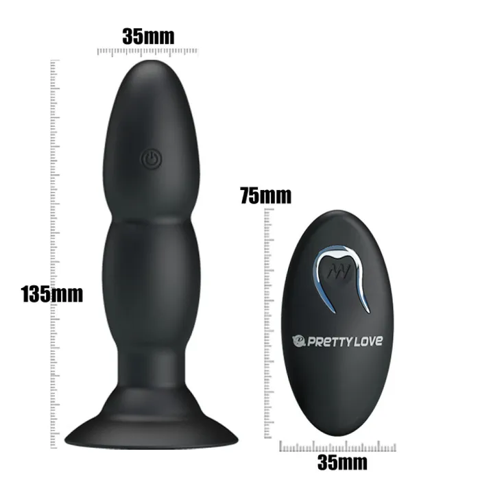 Powerful rechargeable anal butt plug with rotating beads Pretty Love Pretty Love Anal