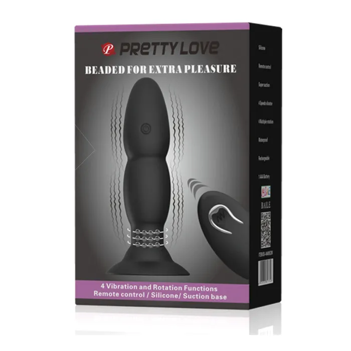 Powerful rechargeable anal butt plug with rotating beads Pretty Love Pretty Love Anal