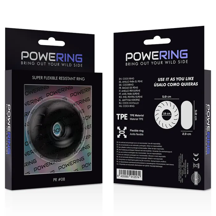 Powering Thick penis ring Powering PR 08 black Male Sex Toys