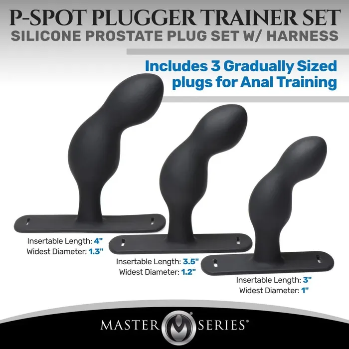 Prostate Stimulators Belt PSpot Plugger Set of 3 pcs XR Brands Anal