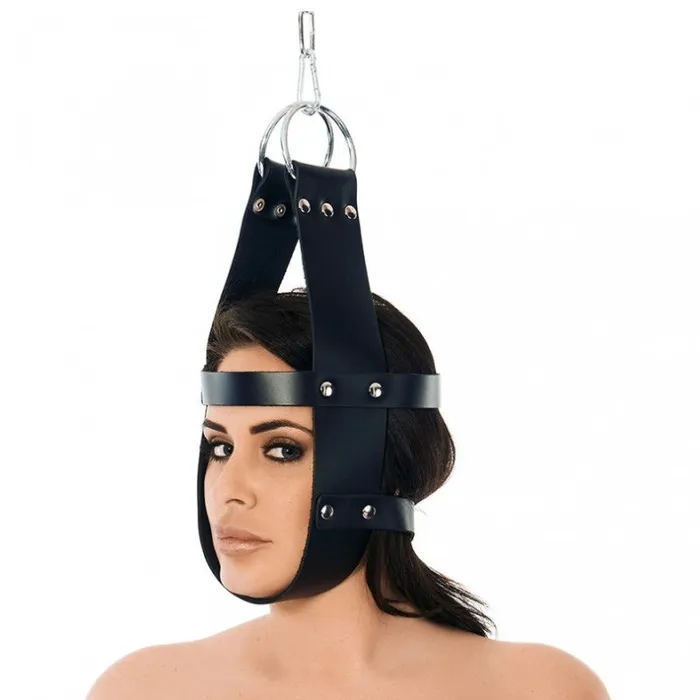 Rimba Leather Hanging Head Harness Restraint Rimba Female Sex Toys