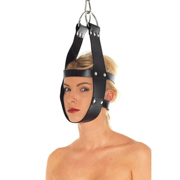 Rimba Leather Hanging Head Harness Restraint Rimba Female Sex Toys