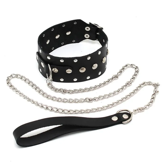 Rimba Restraints Rimba Leather Collar with Leash