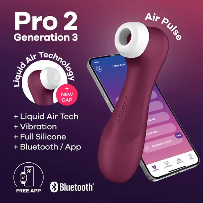 Satisfyer Pro Satisfyer Pro 2 Generation 3 Air Pulse Vibrator Wine Red Vibrators