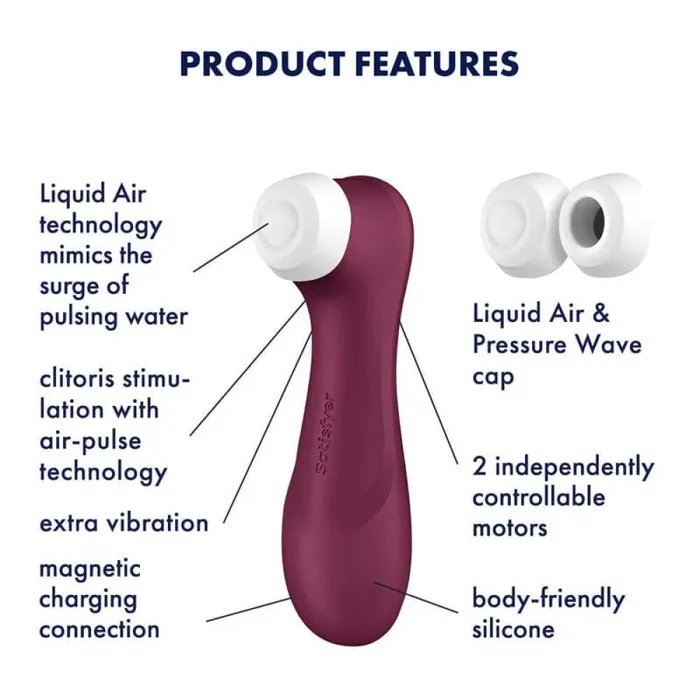 Satisfyer Pro Satisfyer Pro 2 Generation 3 Air Pulse Vibrator Wine Red Vibrators