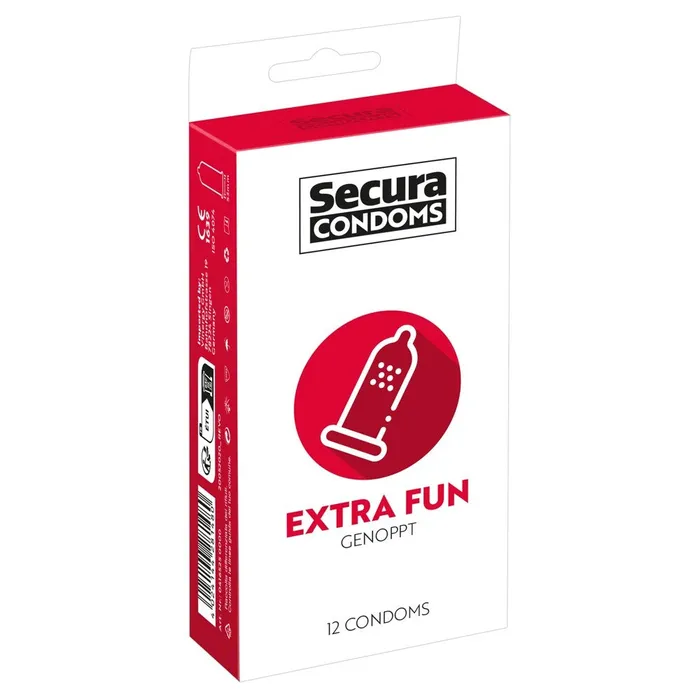 Secura Kondome Male Sex Toys Secura Condoms 12 Pack Extra Fun