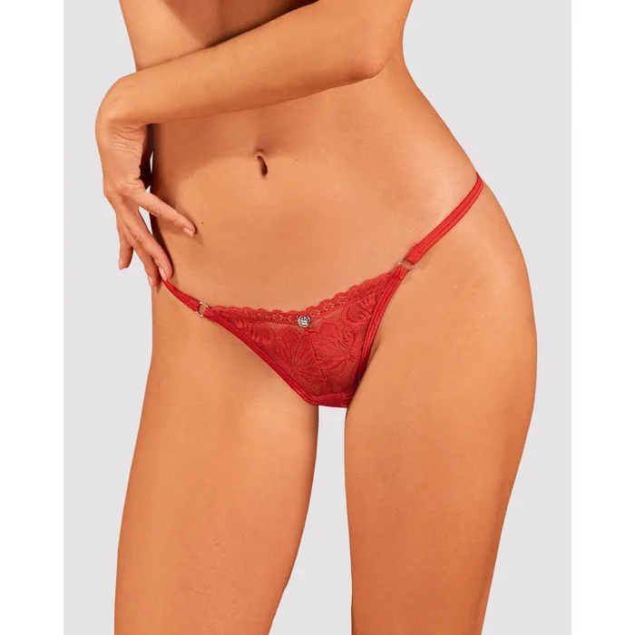 Sexy Lace Thongs Obsessive Lacelove Red Obsessive Vibrators