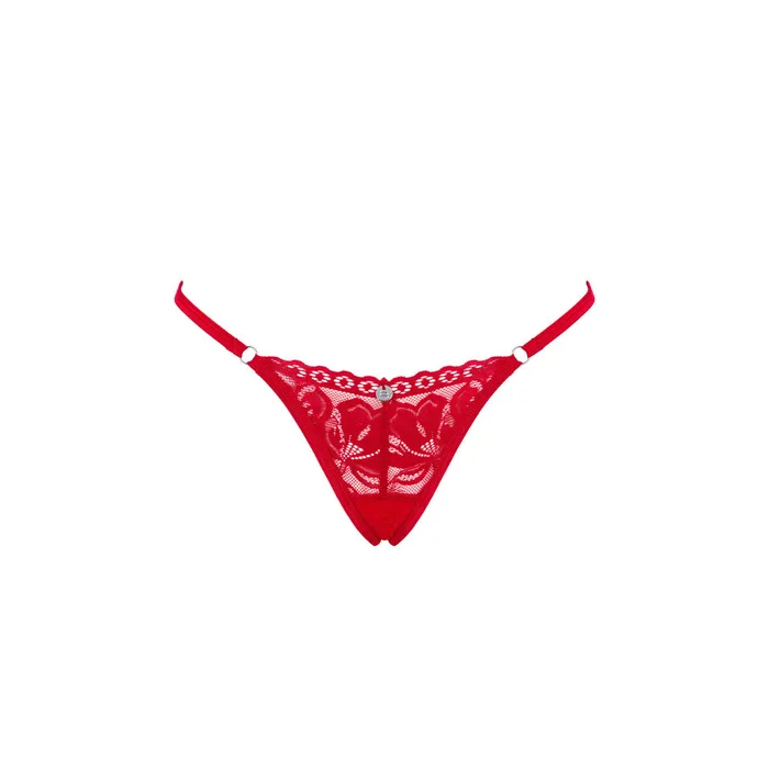 Sexy Lace Thongs Obsessive Lacelove Red Obsessive Vibrators