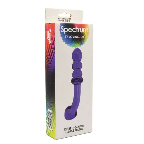 Spectrum Ribbed GSpot Glass Dildo Loving Joy Dildos