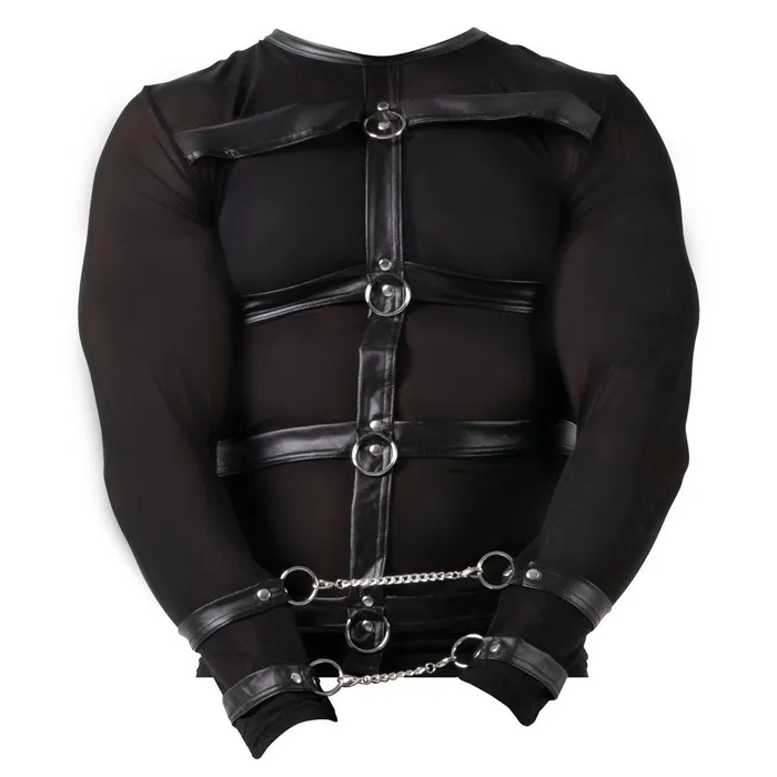 Svenjoyment Female Sex Toys Svenjoyment Mens Long Sleeve Net Top with Harness Restraints