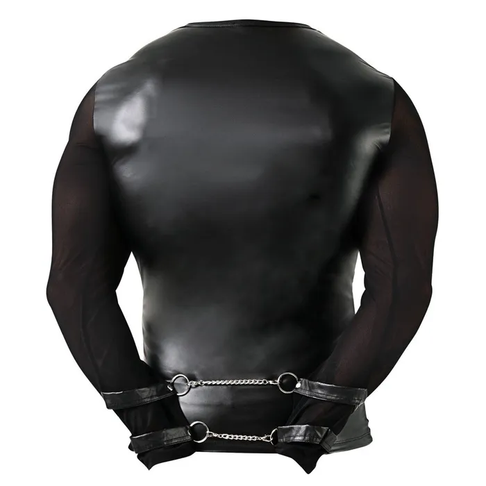 Svenjoyment Female Sex Toys Svenjoyment Mens Long Sleeve Net Top with Harness Restraints