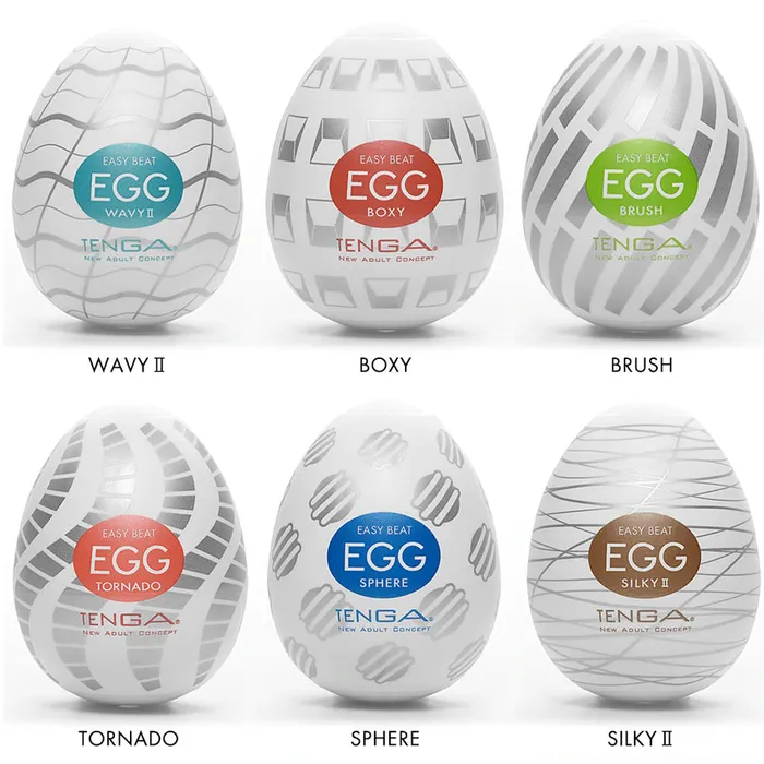 Tenga Male Sex Toys EGG New Standard 6 Pack Variety Pack