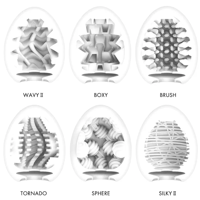 Tenga Male Sex Toys EGG New Standard 6 Pack Variety Pack