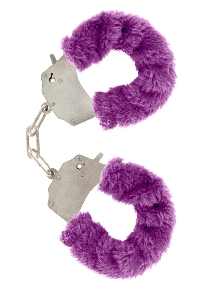 Toy Joy Vibrators ToyJoy Furry Fun Hand Cuffs Purple