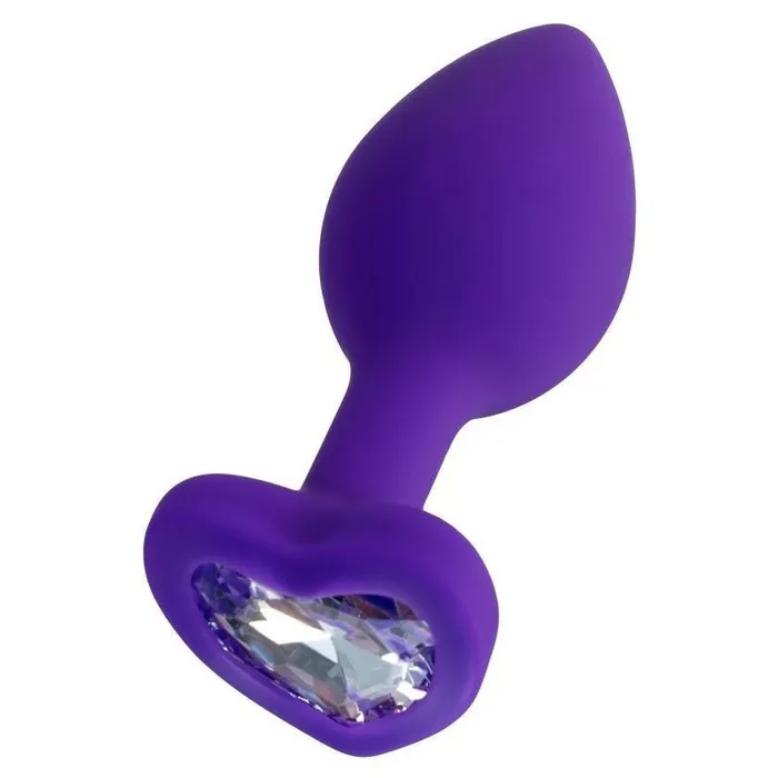 Toyfa Anal Diamond Heart silicone butt plug purple M