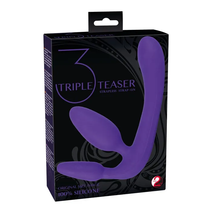 Triple Teaser Strapless Strapon Dildo Purple You2Toys Female Sex Toys