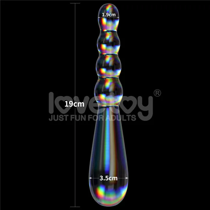 Twilight Gleam Rising Ripples Embossed Glass Dildo Love Toy Dildos