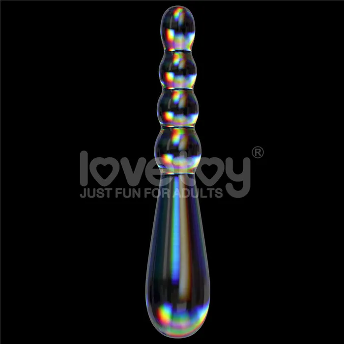 Twilight Gleam Rising Ripples Embossed Glass Dildo Love Toy Dildos