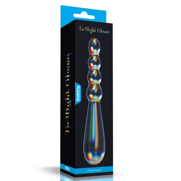 Twilight Gleam Rising Ripples Embossed Glass Dildo Love Toy Dildos