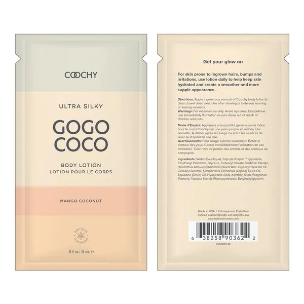 Ultra Silky Body Lotion Mango Coconut 35oz 10mL Coochy Ultra Female Sex Toys