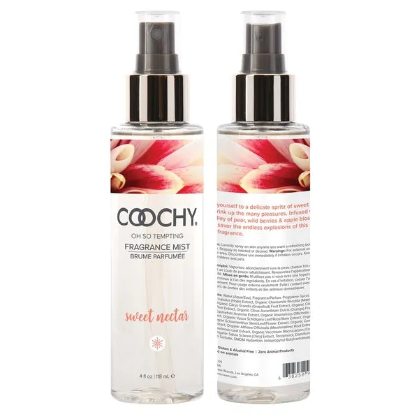 Vibrators Coochy Oh So Tempting Fragrance Mist Sweet Nectar 4oz 118mL