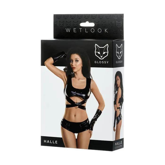 Wetlook Fetish Lingerie Wetlook Halle Erotic Set of 3 Pieces Anal