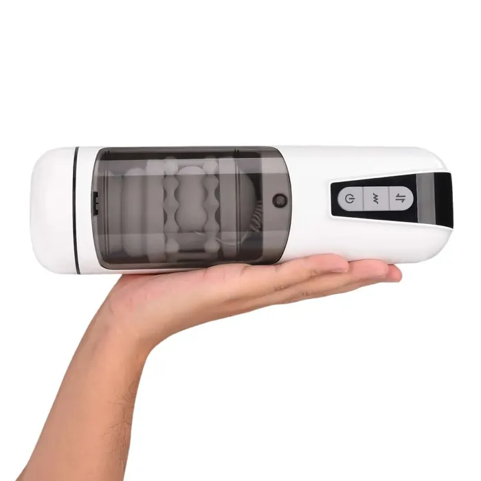 White Retractable waterproof Automatic Blowjob Machine Female Sex Toys