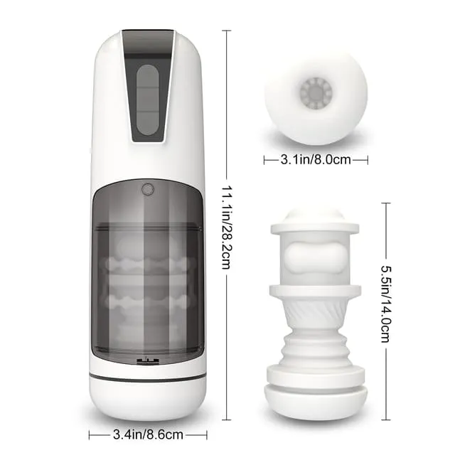 White Retractable waterproof Automatic Blowjob Machine Female Sex Toys