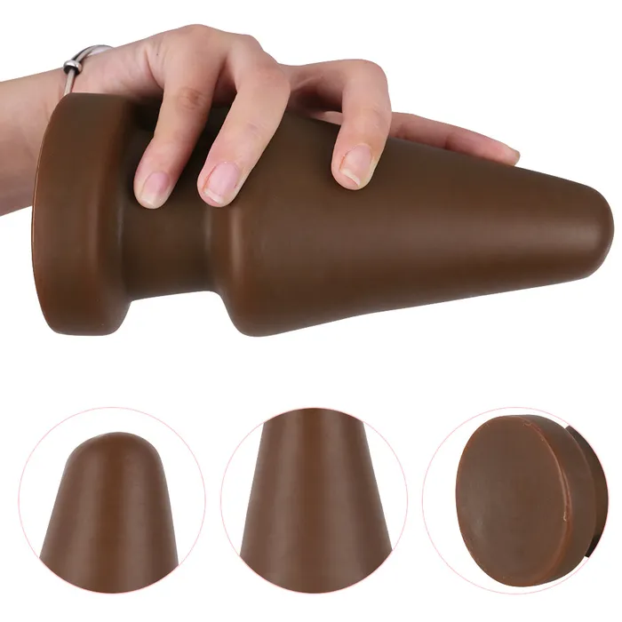 Anal MD MD Pyramid Huge Anal Plug Butt Plug Brown