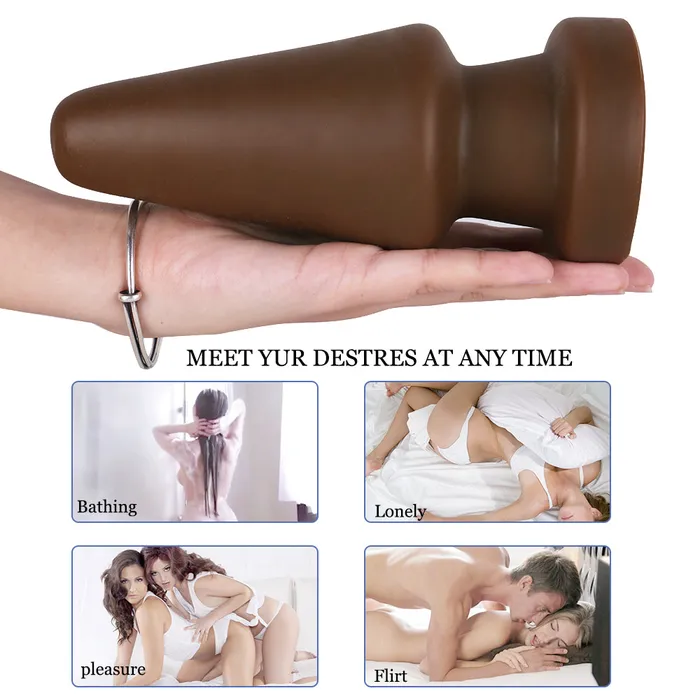 Anal MD MD Pyramid Huge Anal Plug Butt Plug Brown