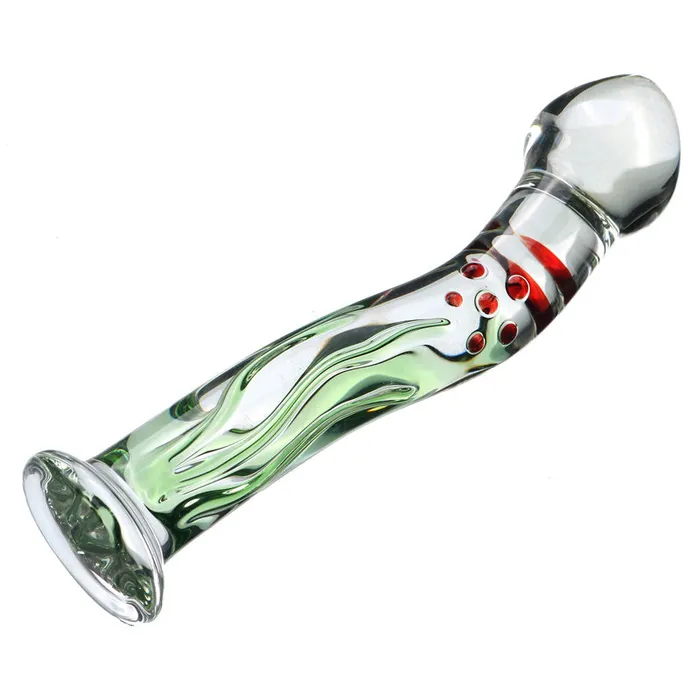 Anal SexyPlay 18cm Crystal Glass Dildo Anal Plug Thruster Elegant Pleasure Toy