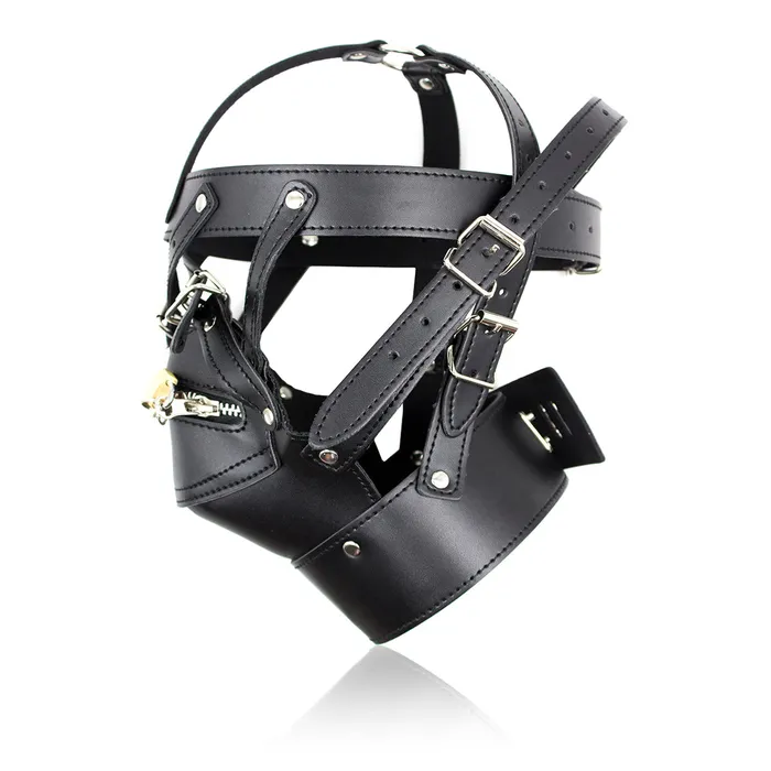 BDSM Leather Bondage Fetish Mask Hood GUANNU Couples