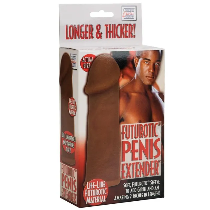 California Exotic Male Sex Toys Futurotic Penis Sleeve Brown