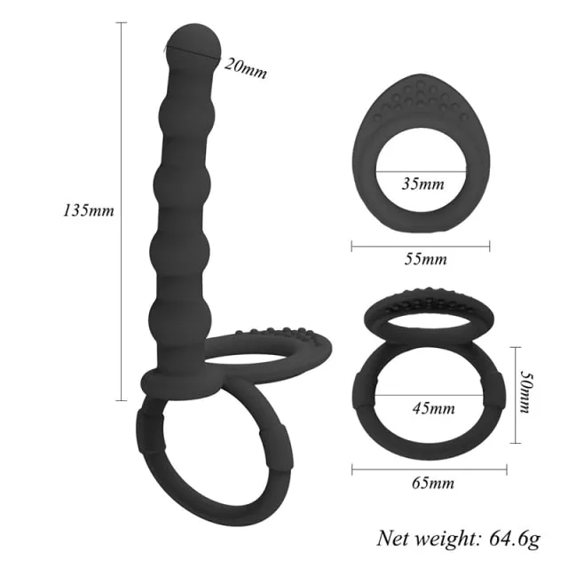 Cock Ring Silicone Plug Unisex Prostate Massager Bondage Stopper Adult Products For MenWomen Couples Kinkpod Male Sex Toys