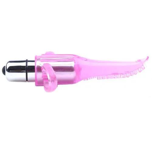 Diamond Toys Female Sex Toys Clear Pink Vibrating Tongue Finger Vibrator