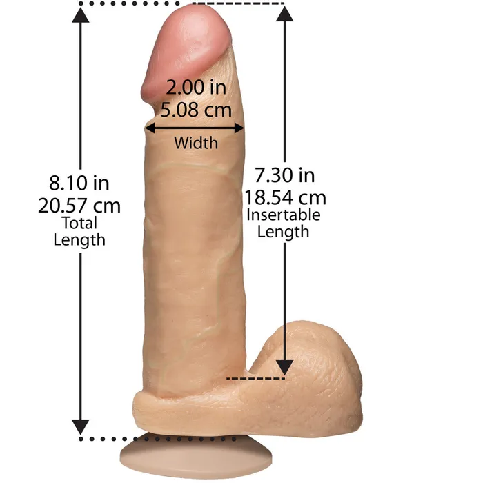 Dildos The Realistic Cock 8 Inch Dildo Flesh Pink Doc Johnson