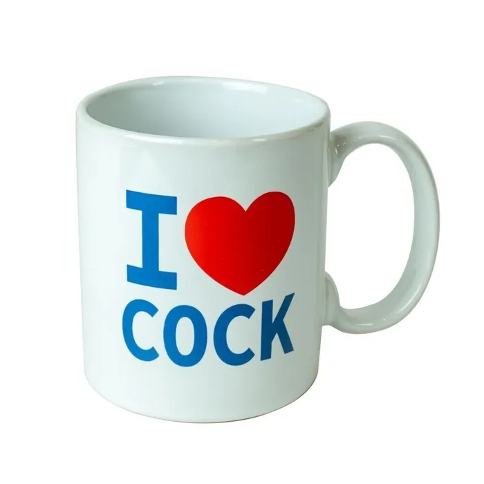 Dildos White I Love Cock Mug Spencer and Fleetwood