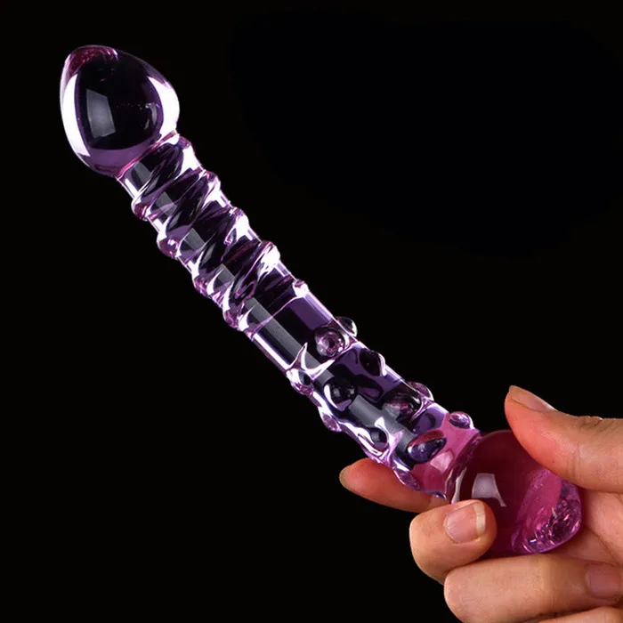 Double Ended 18cm Crystal Butt Plug Anal Beads Thruster Dildo Pink SexyPlay Anal