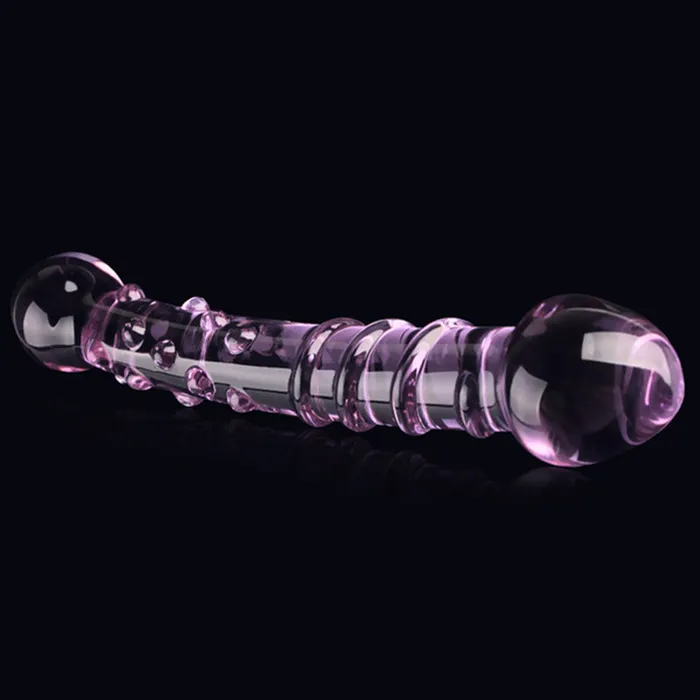 Double Ended 18cm Crystal Butt Plug Anal Beads Thruster Dildo Pink SexyPlay Anal