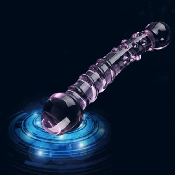 Double Ended 18cm Crystal Butt Plug Anal Beads Thruster Dildo Pink SexyPlay Anal