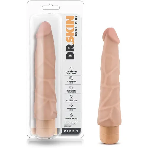 Dr Skin Cock Vibe 1 FLESH Blush Novelties Dildos