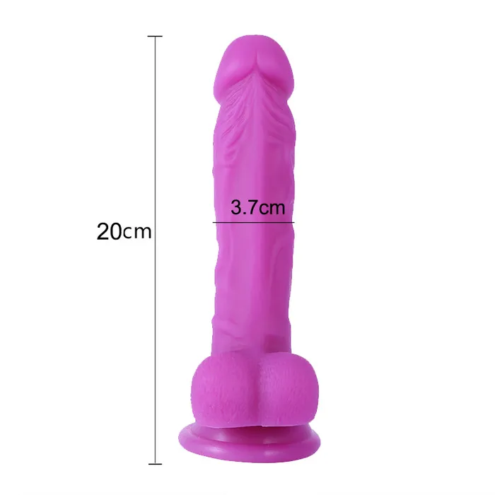 DY Female Sex Toys DY 20cm Silicone Super Realistic Dildo Purple