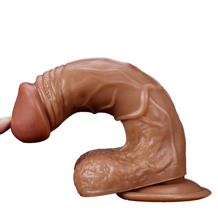 Female Sex Toys DY DY 20cm Super Realistic Dildo with Suction Cup Brown