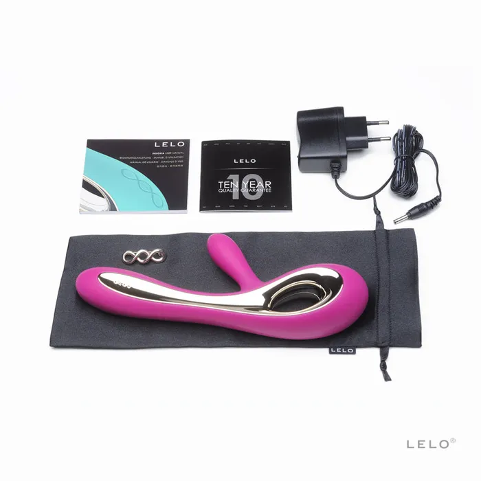 Female Sex Toys LELO LELO Soraya 2 Luxury Rechargeable Rabbit Vibrator Deep Rose