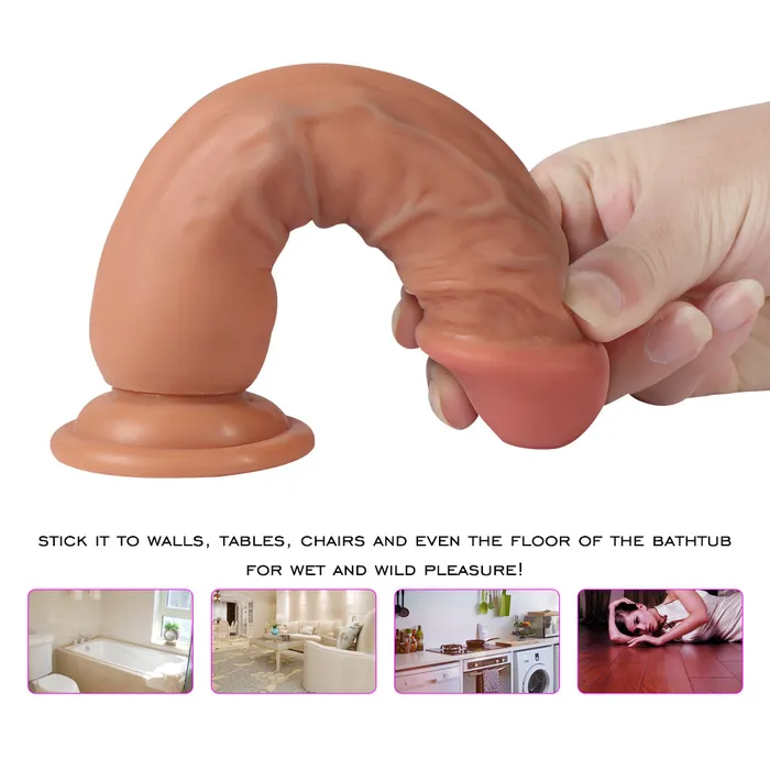 Female Sex Toys MD 185cm Straight Silicone Realistic Dildo with Suction Cup MD