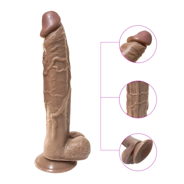 Female Sex Toys MD MD 29cm XLarge Realistic Dildo with Suction Cup Brown