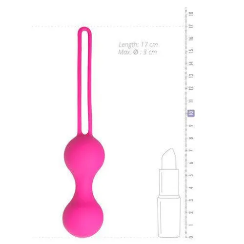 Female Sex Toys PINK KEGEL BALLS Pink vibe silicone Kegel Balls 17 x 3 cm