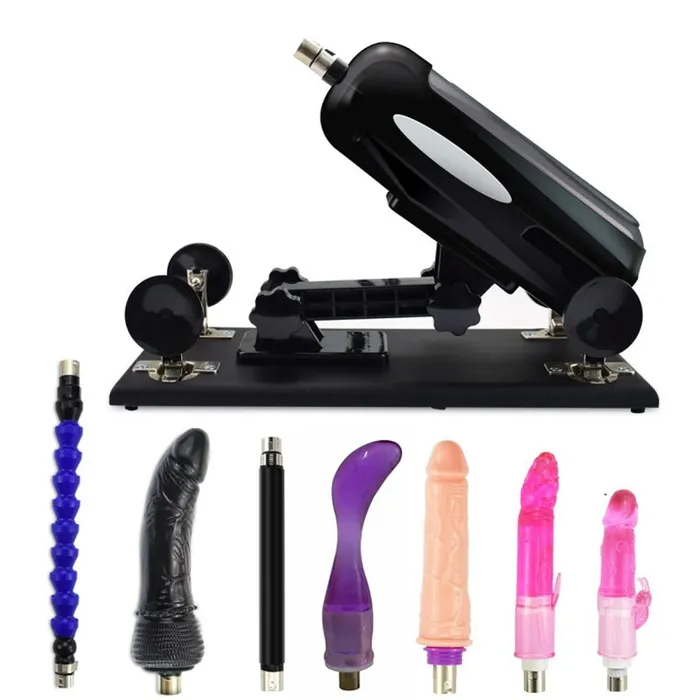 Female Sex Toys SexyPlay DSA2D Auto Thrusting Sex Machine with 7 Attachments Kit