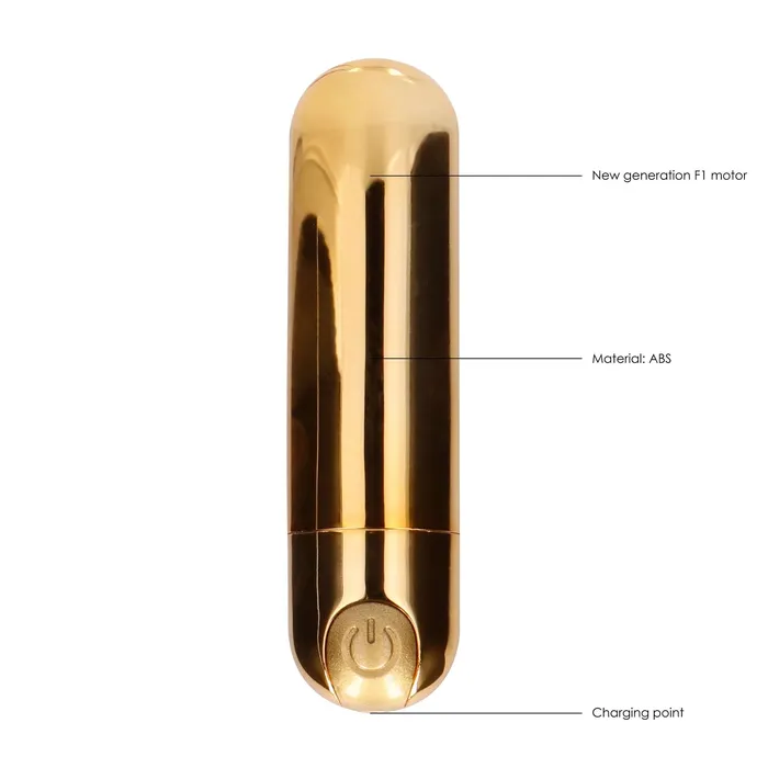 Female Sex Toys Shots Toys 10 speed Rechargeable Bullet Gold